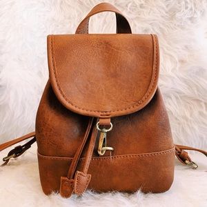 Street Level Vegan Leather Mini Backpack Purse